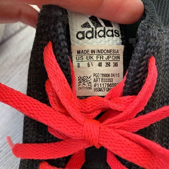 Adidas running mesh sock athletic shoes black sz 8 women - Picture 7 of 8